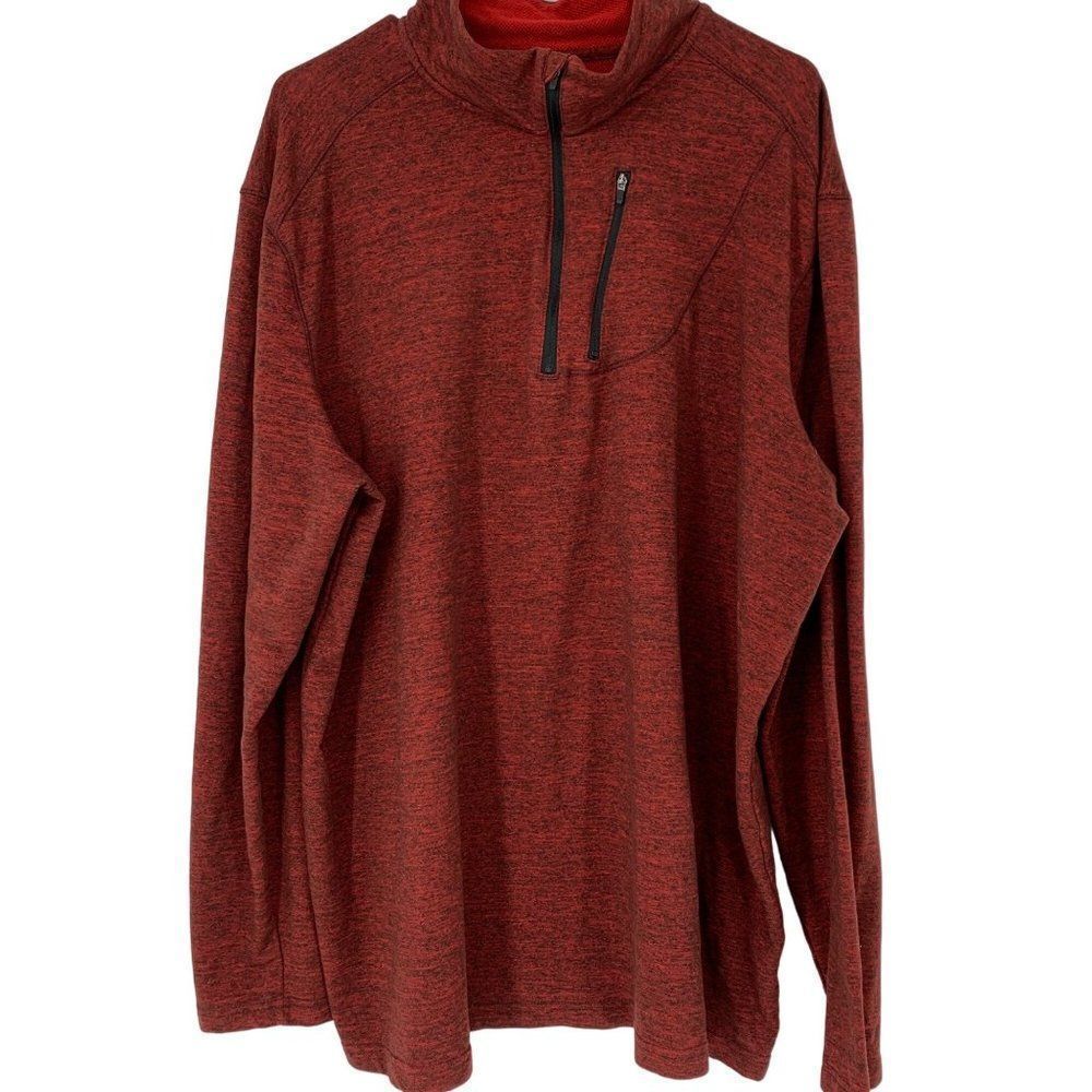 Swiss Tech+ Size 2XL Red Athletic Top Mens 1/4 Zip EUC 3957 Stand collar